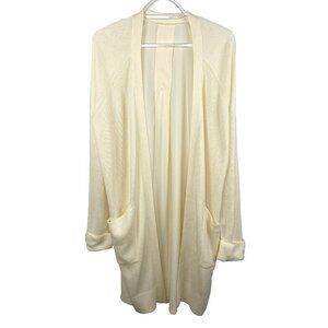 Lululemon Sweater Size 6 Still At Ease Wrap Long Open Cardigan Knit Ivory